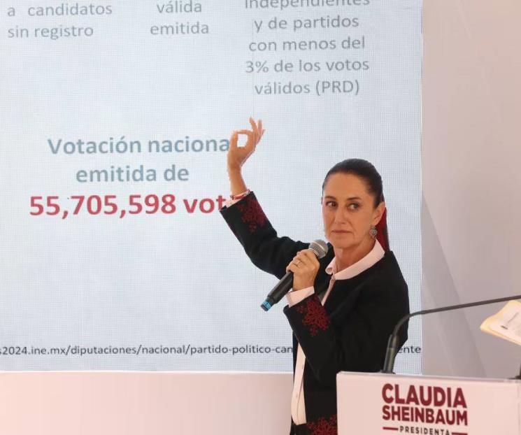 Exige Claudia al INE y al TEPJF avalar la mayoría calificada