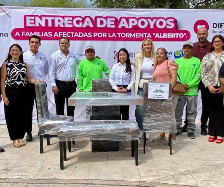 Entrega SC enseres domésticos a damnificados por ´Alberto´