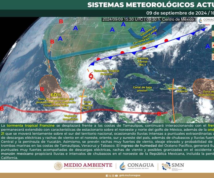 Ciclón Tropical 6 se convierte en Tormenta Tropical Francine