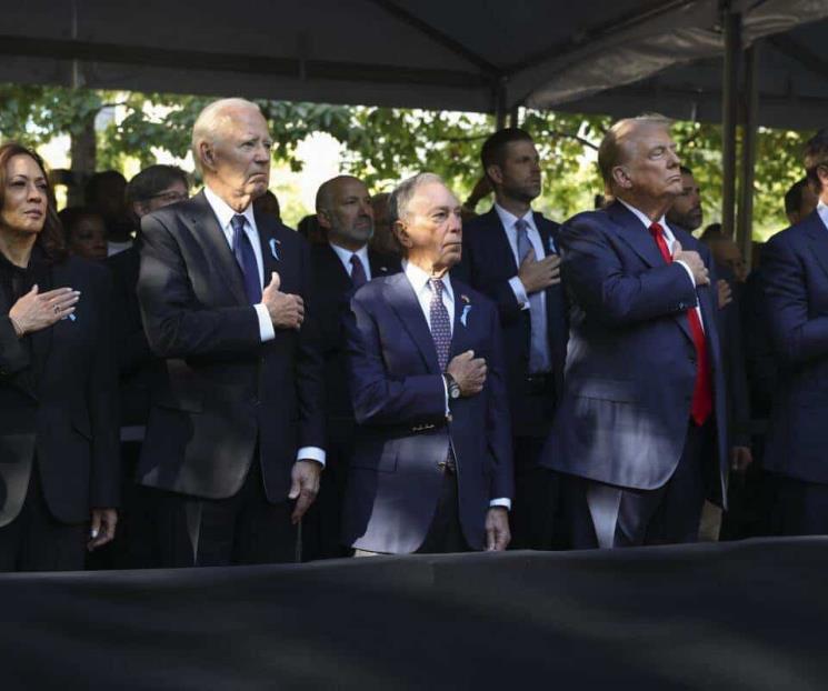 Reúne aniversario 9/ 11 a Biden, Harris y Trump en la zona cero