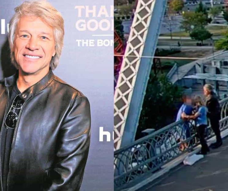 Salva Bon Jovi a mujer que pretendía saltar de un puente