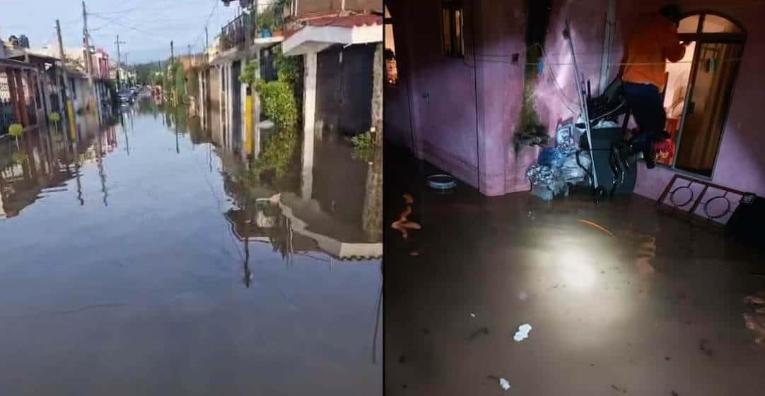 Lluvias dejan inundaciones en varios municipios de Hidalgo