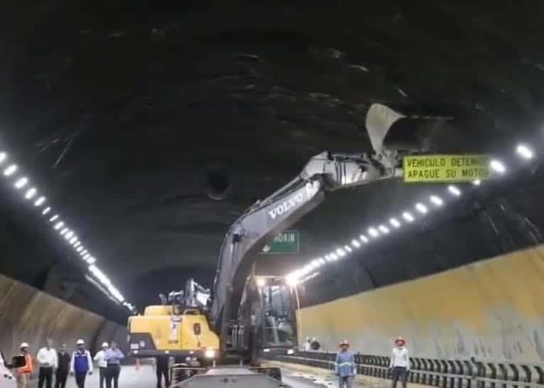 Inician reparación del Túnel de la Loma Larga; sin fecha de apertura