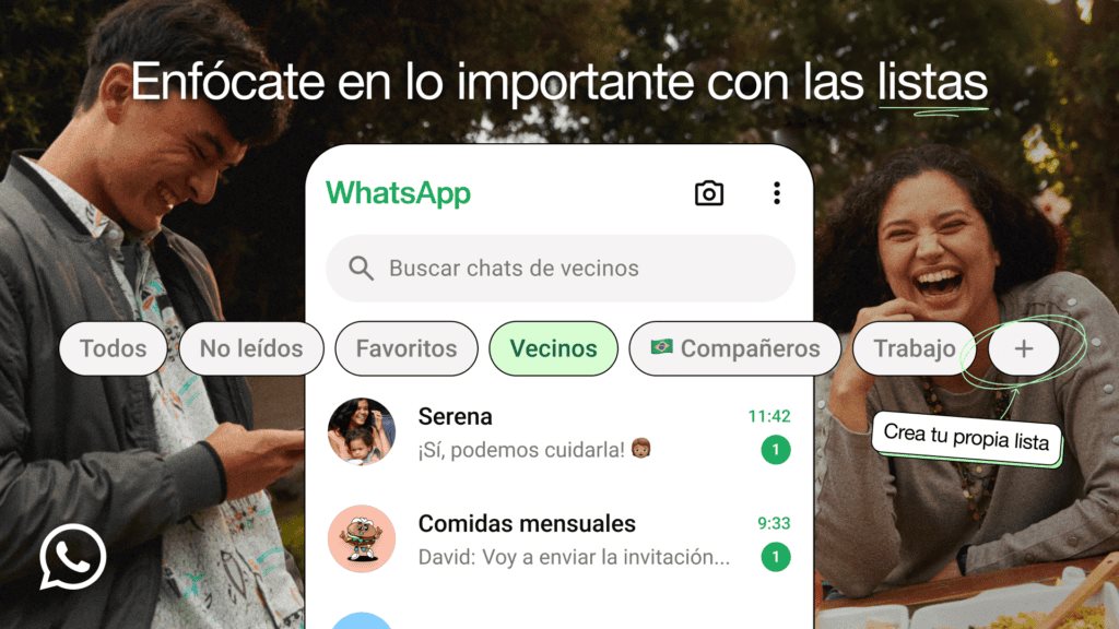 ¿Dividir a tus contactos por listas?